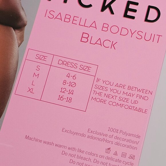 BeWicked Isabella Black Bodysuit Sexy Lingerie Size M - Picture 6 of 6